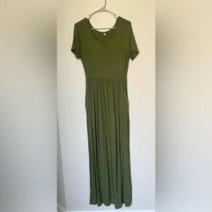Green Maxi dress.